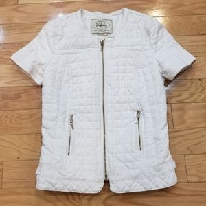Zara Trafaluc White Quilted Vest